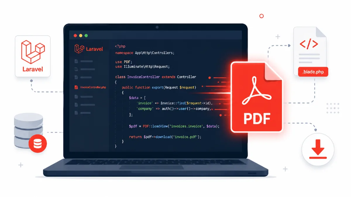 How to Export a PDF File from Laravel Application Data (Complete Guide)